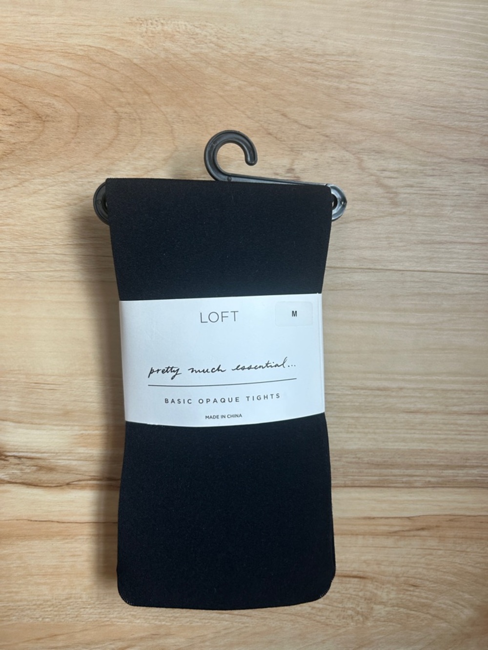 LOFT Black Basic Opaque Tights
